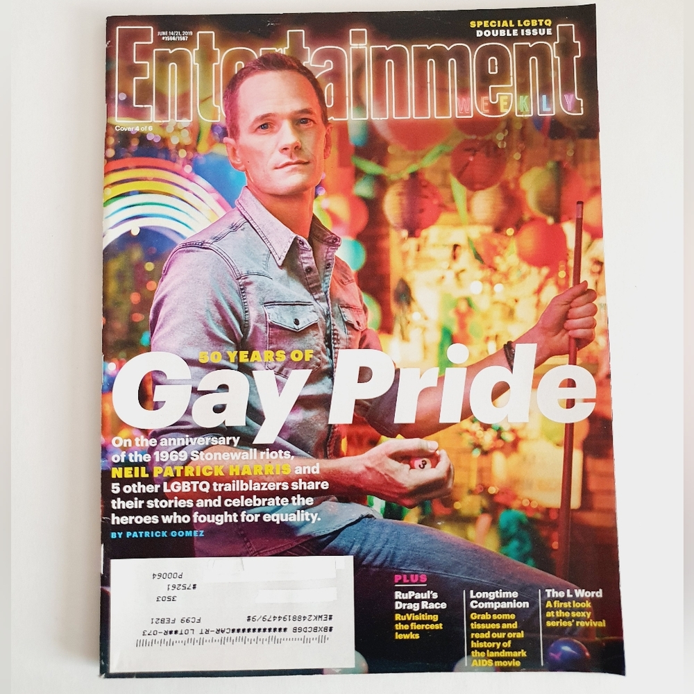 Entertainment Weekly June 14/21, 2019 Neil Patrick Harris - 50 Years of Gay Prid